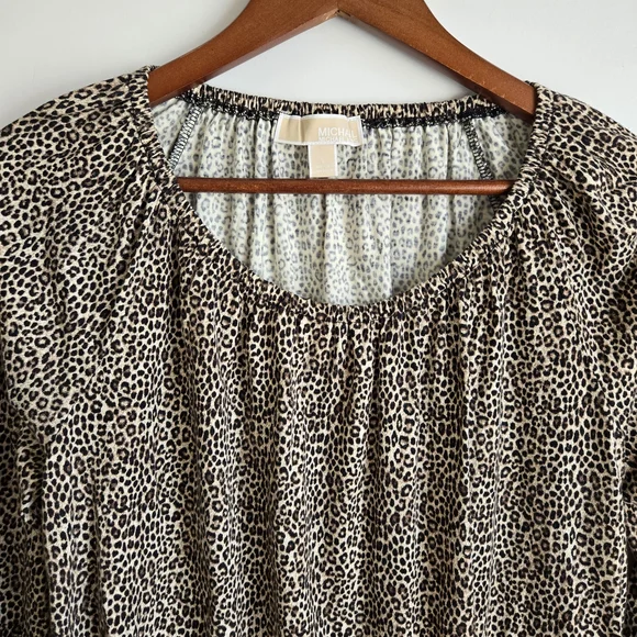 Michael Kors Animal Print Top Size L - Picture 5 of 6